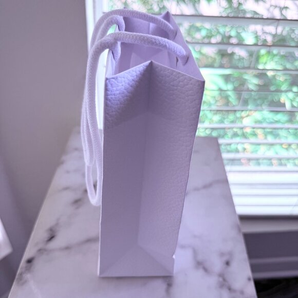 Authentic Dior White Pebbled Paper Gift Bag | Medium Size with Corded Handles - Picture 3 of 5